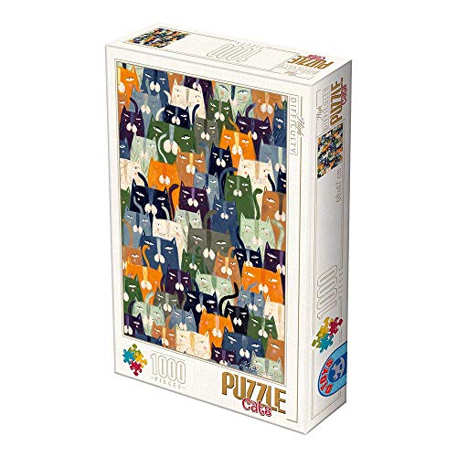 D-Toys Puzzle 5947502876847 D-Toys Art Puzzle 1000 Kurti Andrea Cats, Multicolor von D-Toys Puzzle