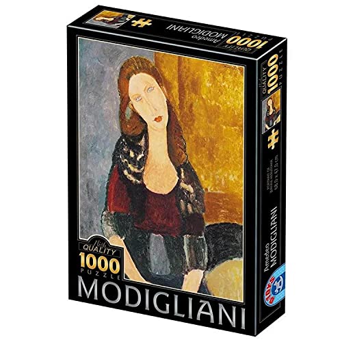 D-TOYS 5947502877400 Puzzle 1000 pcs Amedeo Modigliani Portrait of Jeanne Hébuterne, farbenfreudig von D-Toys