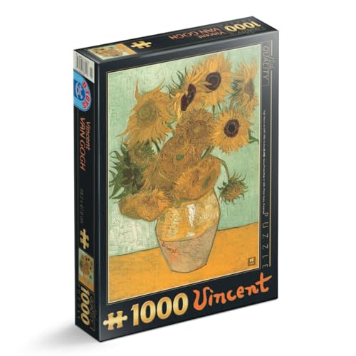 D-TOYS VG 01 Puzzle 1000 pcs Vincent Van Gogh Sunflowers, Multicolour von D-Toys