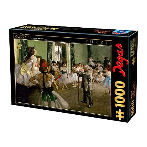 D-TOYS 2 Puzzle 1000 Edgar Degas The Dancing Class, Multicolour, Large von D-Toys