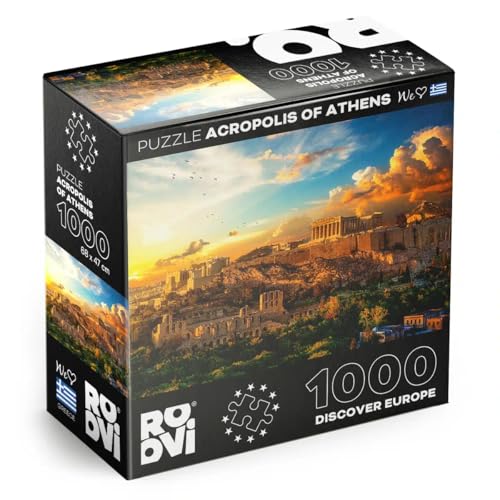 Roovi Puzzle Discover Europe - Akropolis von Athen, Griechenland 1000 Teile von D-Toys