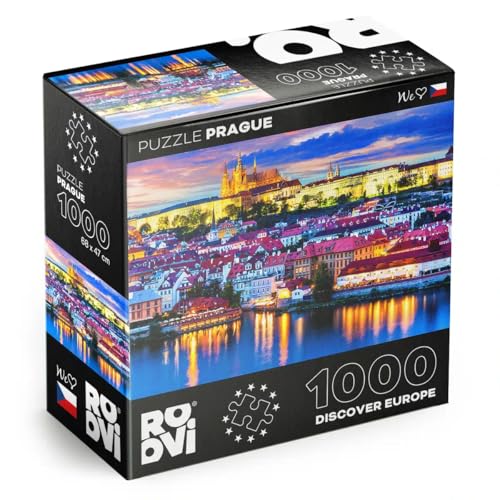 Roovi Puzzle Discover Europe - Prag, Tschechische Republik 1000 Teile von D-Toys