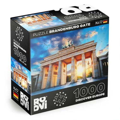 Roovi Puzzle Entdecke Europa Brandenburger Tor, Berlin, Deutschland 1000 Teile von D-Toys