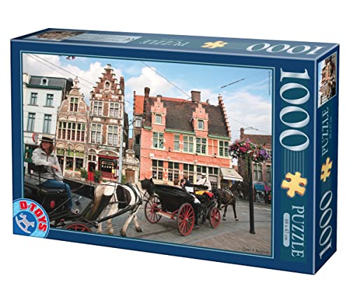 Unbekannt 70821-EC08 D-Toys Puzzle 1000 pcs Belgien Gent, Multicolor von D-Toys