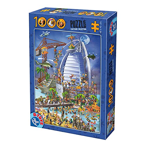 Unbekannt 74690-CC12 D-Toys Puzzle 1000 Teile Cartoon Collection Burj Al Arab, Multicolor von D-Toys