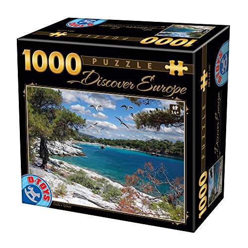 Unbekannt 74898-DE08 D-Toys Puzzle 1000 Teile Discover Europe Corfu, Multicolor von D-Toys