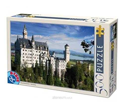 Unbekannt 75307-AB02 D-Toys Puzzle 500 Teile Deutschland Schloss Neuschwanstein, Multicolor von D-Toys