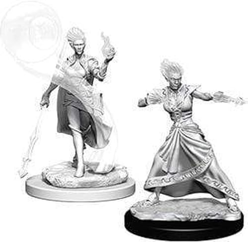 D&D WZK73336 Nolzur's Marvelous Wave 5 - Unpainted Miniatures - Fire Genasi Female Wizard von NECA