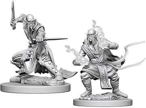 WizKids WZK73351 D&D Nolzurs Marvelous Unpainted Miniatures: Wave 5: Githzerai Dungeons_&_Dragons Zubehör, Transparent von NECA