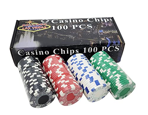 Da Vinci 100 gestreifte Pokerchips in Las Vegas Geschenkbox, 11,5 g von DA VINCI