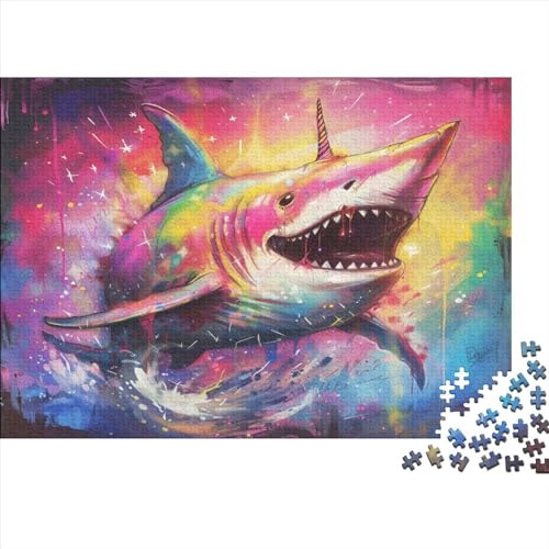 Great White Hai 1000 Teile Puzzle Für Erwachsene, Hochwertige Recycelbare MateriAußerirdische Und Druck Puzzlespiel, Familienspiel, Geschenk Für Liebhaber Oder Freunde Puzzel 1000pcs (75x50cm) von DABDOKASR