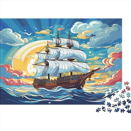 SailBoots Puzzle 1000 Teile,Puzzle Für Erwachsene, Impossible Puzzle,Puzzle 1000 Puzzle Home DekoRatteion Puzzle,Erwachsenenpuzzle Puzzel 1000pcs (75x50cm) von DABDOKASR