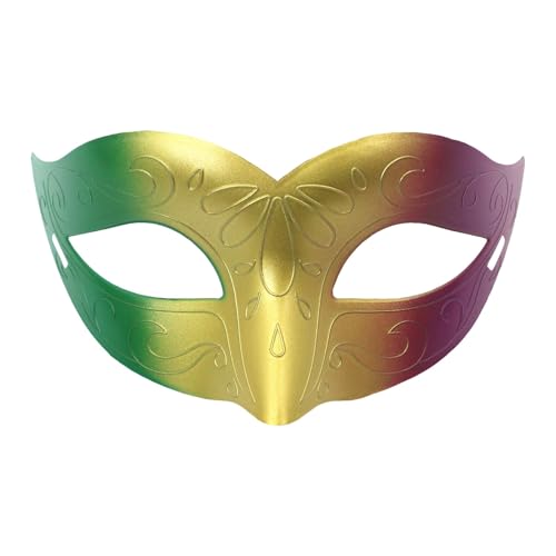 DACONGMING Venezianische Maske Damen Exquisite Dekoration Mode Pailletten Maskerade Party Komödie Kostüme Zubehör Maskenball Venezianische Maske (Green-D, One Size) von DACONGMING