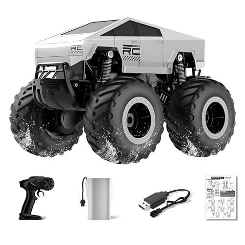 Ferngesteuertes Auto Amphibien Wasserdichter RC Stunt Auto Offroad 2.4G Monster Truck Spielzeug Mädche Jungen Ferngesteuertes Auto ab 3 Jahre RC Auto Jungen Weihnachten Geburtstagsgeschenk von DACONGMING