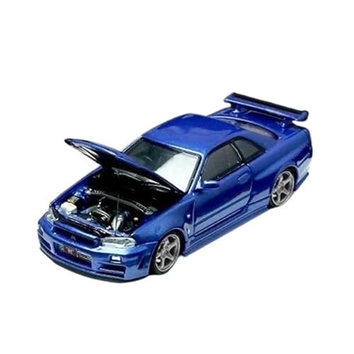 1/64 Für GTR R34 Modellauto Mit Offenem Deckel Für Sammeln Und Ausstellen (Color : C, Size : No Box) von DADYA