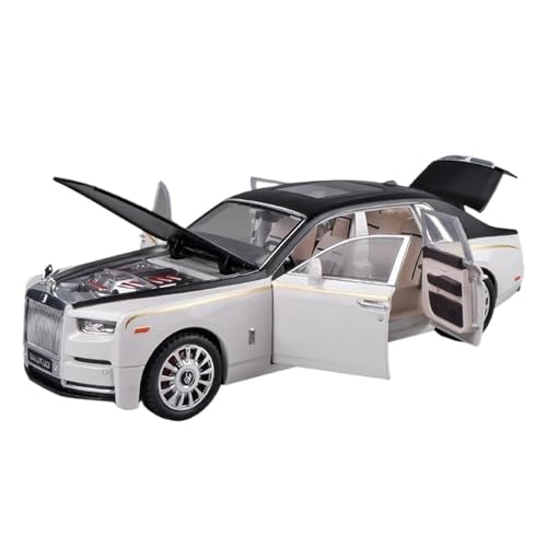 DADYA 1:18 Für Rolls-Royce Phantom Legierung Auto Modell Licht & Sound Effekt Diecast Auto Spielzeug Für Spielzeug Auto Sammlung (Color : White, Size : No Box) von DADYA