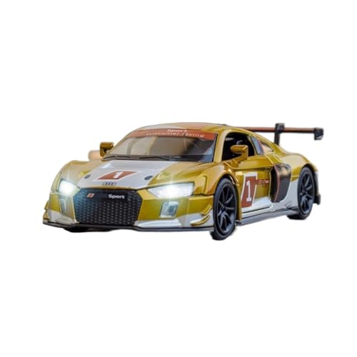 DADYA 1:32 Für R8 LMS Sport Auto Rad Diecast Auto Metall Modell Mit Licht Und Sound Zurückziehen Fahrzeug Spielzeug Sammlung Geschenk(Color:A,Size:with Box) von DADYA