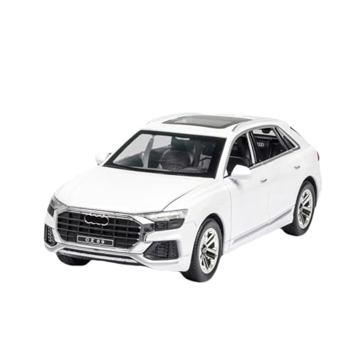 DADYA Maßstab 1/24 Für Q8-Legierung SUV-Automodell Metalldruckgussfahrzeuge Mit Ton Und Licht Pull Back-Geschenke(White,with Box) von DADYA