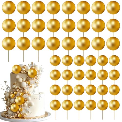 108 Stück Kugeln Kuchen Topper Dekorationen Cupcake Topper Ballons DIY Kuchen Einsatz Topper Schaumstoff Kuchen Topper Kugeln für Geburtstag Party Hochzeit Jahrestag Babyparty von DAGESVGI