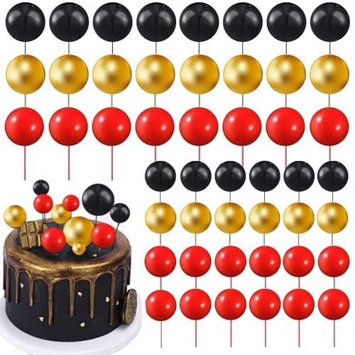 108 Stück Kugeln Kuchen Topper Dekorationen Cupcake Topper Ballons DIY Kuchen Einsatz Topper Schaumstoff Kuchen Topper Kugeln für Geburtstag Party Hochzeit Jahrestag Babyparty von DAGESVGI