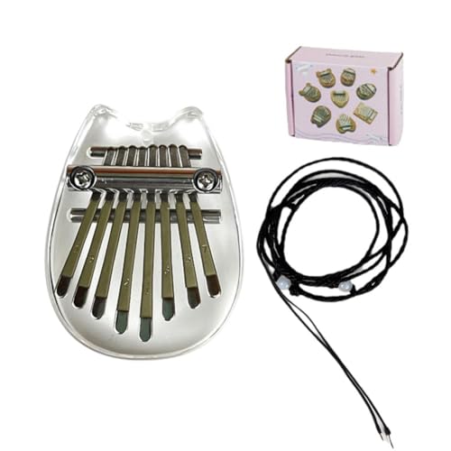 8 Mini Holz Kalimba Exquisite Finger Anhänger Marimba Zubehör Daumen Gutes Klavier W9c3 Geschenk Musical von DAGESVGI