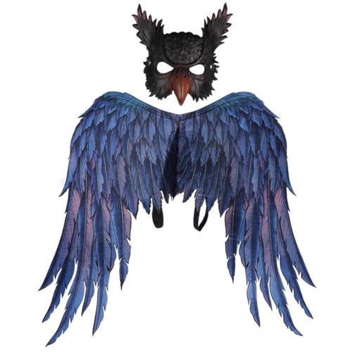 Halloween-Kostüm, Drachenmaske, Flügel-Set, Cosplay, Karneval, Kostüme, Requisiten, Stimmung, Kostüm, Tanzparty, Eule, Erwachsenenmaske, mechanische venezianische Ohren, Requisite, Maskerade, Mardi von DAGESVGI