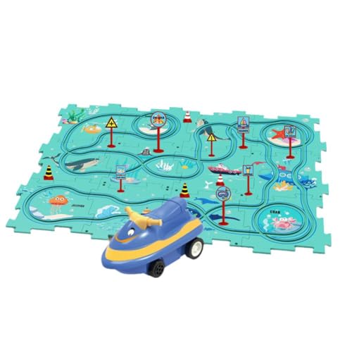 Puzzle Track Auto Kinder Spielzeugauto Mini Track Stadt Szene Gebäude Montage Geschenke Auto Exquisite Pädagogisch In Spielzeug von DAGESVGI