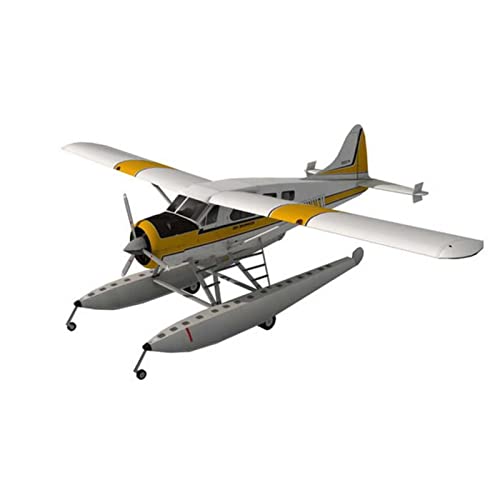 DAGIJIRD 1/32 3D CAN DHC-2 Biber Float Seaplane Papiermodell Luftfahrt Flugzeug DIY Modell (unmontiertes Kit) von DAGIJIRD