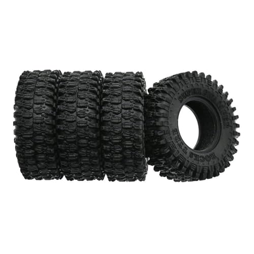 DAGIJIRD 4 Stück 2,5 cm Gummi-Reifen für 1/24 RC Axial SCX24 90081 AXI00002 C10 von DAGIJIRD