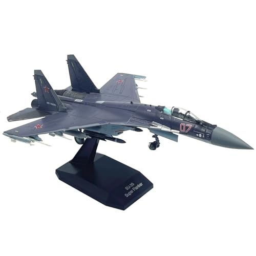 DAGIJIRD Simulation Alloy Aircraft Model 1:100 Alloy Russian Su-35 Super Flanker Fighter Plane Model von DAGIJIRD