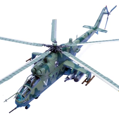 DAGIJIRD Simulation Alloy Aircraft Model 1:72 Alloy Russian Army Mi-24V Helicopter Airplane Model von DAGIJIRD