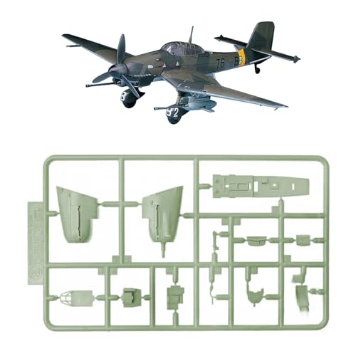 DAGIJIRD Simulation DIY Flugzeugmodell 1:72 WWII Deutsch Stuka Ju 87G-1 Bomber Flugzeugmodell (Unmontierter Kit) von DAGIJIRD