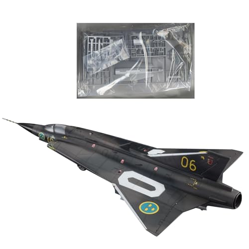 DAGIJIRD Simulation Flugzeugmodell 1:72 Kunststoff Schwedische Luftwaffe J35F Draken Interceptor Unassembled Model von DAGIJIRD