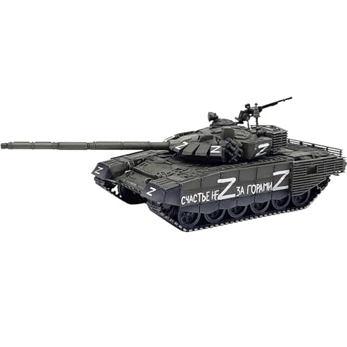 DAGIJIRD Simulation gepanzertes Fahrzeugmodell 1:72 Legierung Russische Spezialmilitäroperation T-72B3 Main Battle Z Panzermodell von DAGIJIRD