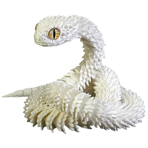 3D -gedruckte Schlange 30 cm 3D bedruckte Tiere Flexible Joint Snake Toy mit Nachtlicht Regenbogen 3D -gedrucktes Spielzeug für Home Office Decor Schreibtisch Spielzeug Weihnachtsfreunde Geschenke von DAGLLGEW