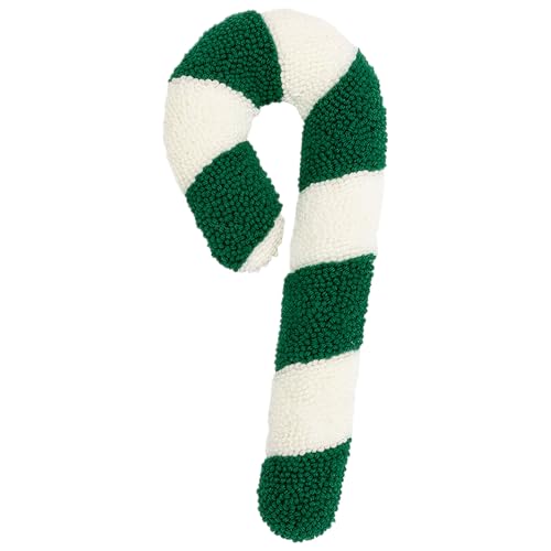 DAGLLGEW Candy Cane Plüsch 8x20 Zoll Baumwolle ausgestopft Candy Crose Kissen bestickter gestreifte grüne Weihnachtskissen Geschenke für Weihnachten von DAGLLGEW