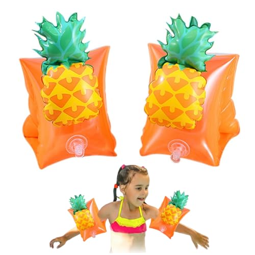 DAGLLGEW Kinderarmbänder Schwimmen Armband für Kinder aufblasbare Schwimmarmband Cute Float Armband Schwimmtraining AID im Alter von 3 6 1Pair Ananas von DAGLLGEW