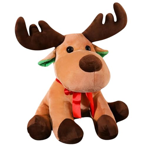 DAGLLGEW Rentier Weihnachtsdekoration süße Weihnachtsfestreinpuppe Sammler Rentier Plüschspielzeug Weichgefüllte Tierspielzeug Geschenke für Mädchen Jungen Party Home Holiday Decor (10 Zoll) von DAGLLGEW