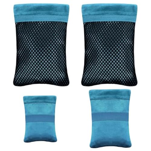 DAGLLGEW Sand Entferner Strand 4PCS Sand Remover Weich wiederverwendbarer Sandbildschirm Sandentferner mit Mesh & Reißverschluss tragbarer Sandfreier Strand wichtig für Urlaubscamping (blau) von DAGLLGEW