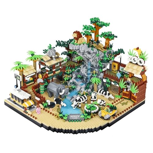 DAHONPA Desert Zoo Architektur Sets Micro Baustein (4800 PCS), Tiere Park Mini Bausteine für Erwachsene, Geschenk für Jungen und Mädchen, Kreative Dekoration Wohnkultur von DAHONPA