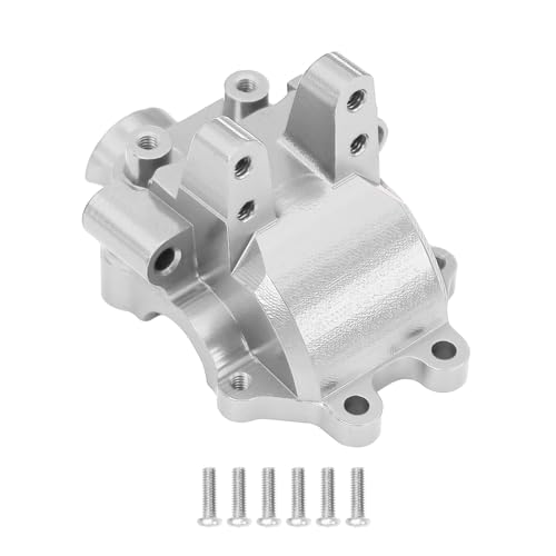 1/14 for MJX H14BM 14210 14209 Aluminium Front Upper Unter Getriebe Abdeckungen Differential Fall for RC Auto Upgrade Ersatzteil 14160 14161(Silver 14160) von DAIHAOEE