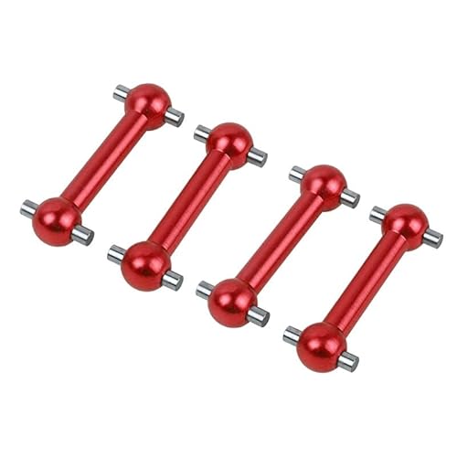 1 Set Fernbedienung Auto Antriebswelle Hund Knochen 1:10 Verfolgt Auto Antriebswelle Upgrade Teile for Tamiya TT02/TT02D/TT02S/TT-02(4Pcs Red) von DAIHAOEE