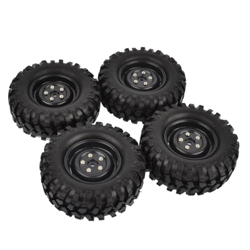 4 Stück 96 mm 1,9 Zoll Gummireifen/Reifen und Felgen for Axial SCX10 D90 for Tamiya CC01 1:10 RC Rock Crawler Car von DAIHAOEE