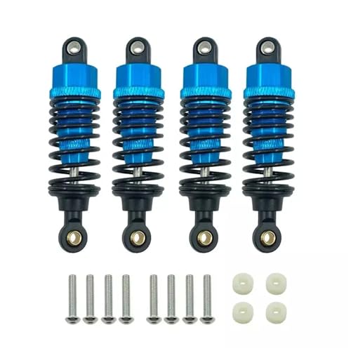 4 Stück RC Auto Stoßdämpfer Aluminiumlegierung Dämpfer Set 60mm for Tamiya TT-02 TT-02d M-05 M-06 1/10 Upgrade Teile(Blauw) von DAIHAOEE