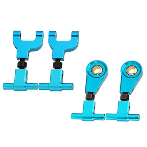 4 stücke Aluminium Legierung Einstellbare Front Upper Suspension Arme Und Rear Upper Schaukel Arme for Tamiya TT02 1/10 RC Auto Upgrade Teile(Blauw) von DAIHAOEE