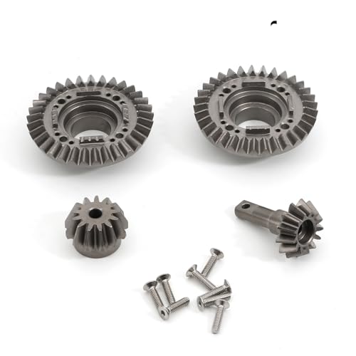 40CR Stahl Differential Ring Getriebe Ausgang Zahnräder Set 8578 8579 for Traxxas for UDR for Unlimited for Desert Racer 1/7 RC Auto Teile Zubehör(Front and Rear) von DAIHAOEE