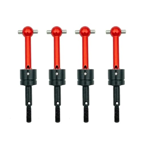 4PCS Aluminium CVD Antriebswelle Set for Tamiya T01/TT02 1/10 RC Flache Drift Auto Universal-Upgrades Übertragung Welle Reapair Teile(Rood) von DAIHAOEE