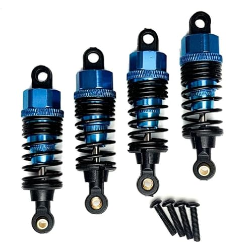 4PCS Einstellbare Legierung RC 1/10 Stoßdämpfer Dämpfer Kit Ersatz ersatzteile for Tamiya TT-02 TT02 RC Chassis Auto Reparatur(Blauw) von DAIHAOEE