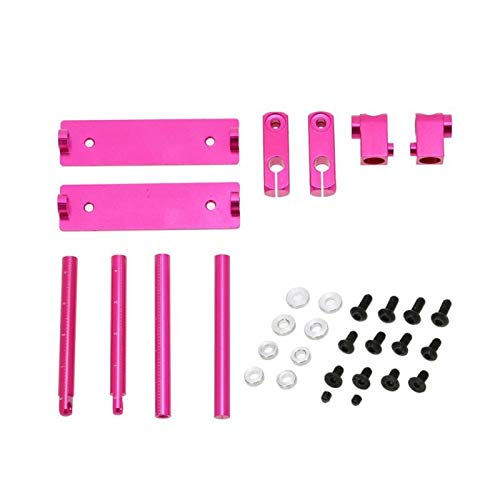 Aluminium Magnetic Invisible Body Post Mount Kit for 1/10 for HSP 94122 94123 for Akura D3 XIS for Null S CS HPI for Tamiya On-Road Drift RC Auto(Pink) von DAIHAOEE