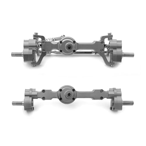 DAIHAOEE 1 Paar Aluminium CNC eloxierte Vollmetall-Türbrücken vorne und hinten for 1/12 for MN MN99S MN98 for D90 D91 D99 D99S MN90 RC-Autoteile(Titanium) von DAIHAOEE